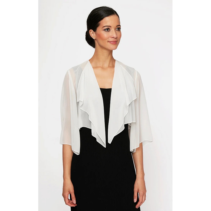 Alex Evenings Women’s Ivory Sheer Chiffon Blouse | Alex Evenings In Lebanon