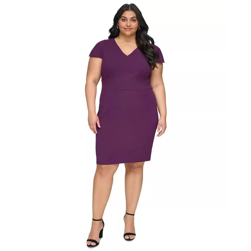 DKNY Women’s Tulip-Sleeve V-Neck Sheath Dress |DKNY In Lebanon