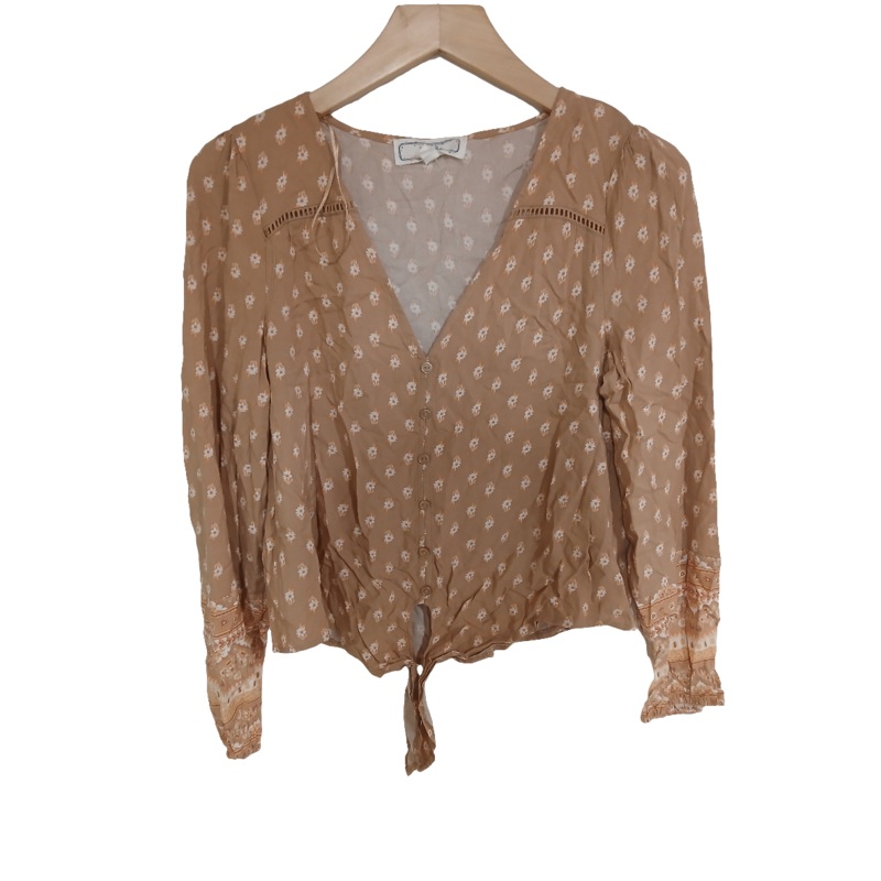Hippie Rose Women’s Brown Floral Long Sleeved Blouse |Hippie Rose In Lebanon