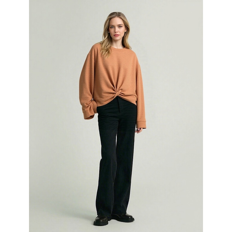 Hippie Rose Women’s Camel Long Sleeve Blouse |Hippie Rose In Lebanon