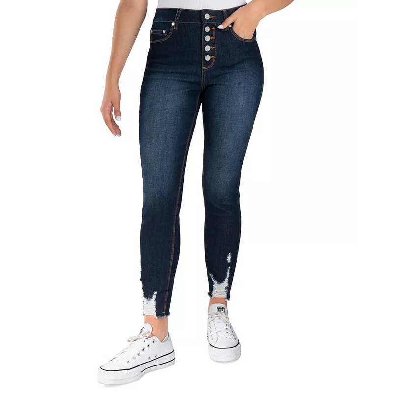 Indigo Rein Women’s Dark Blue Curvy High Rise Skinny Ankle Jeans | Indigo Rein in Lebanon