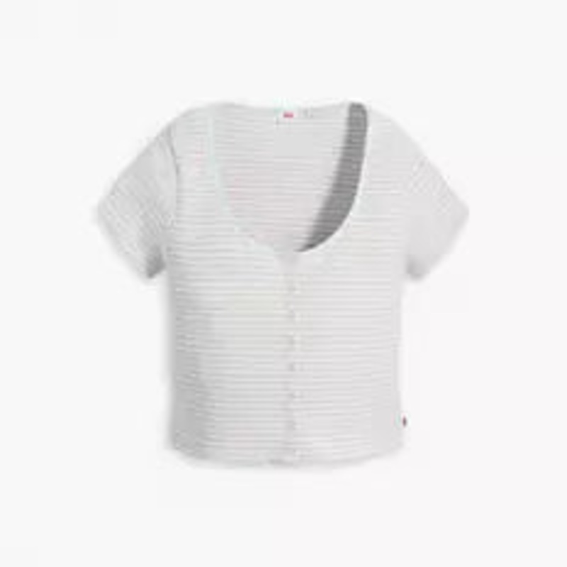 Levi’s Women’s Blue Short Sleeve Britt Snap Front T-shirt | Levi’s In Lebanon