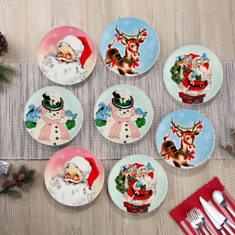Mr. Christmas 8 PCS  Round Plate Set  |Mr. Christmas  In Lebanon