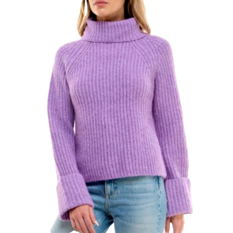 Ultra Flirt  Women’s Purple Turtleneck  Sweatshirt  |Ultra Flirt   In Lebanon