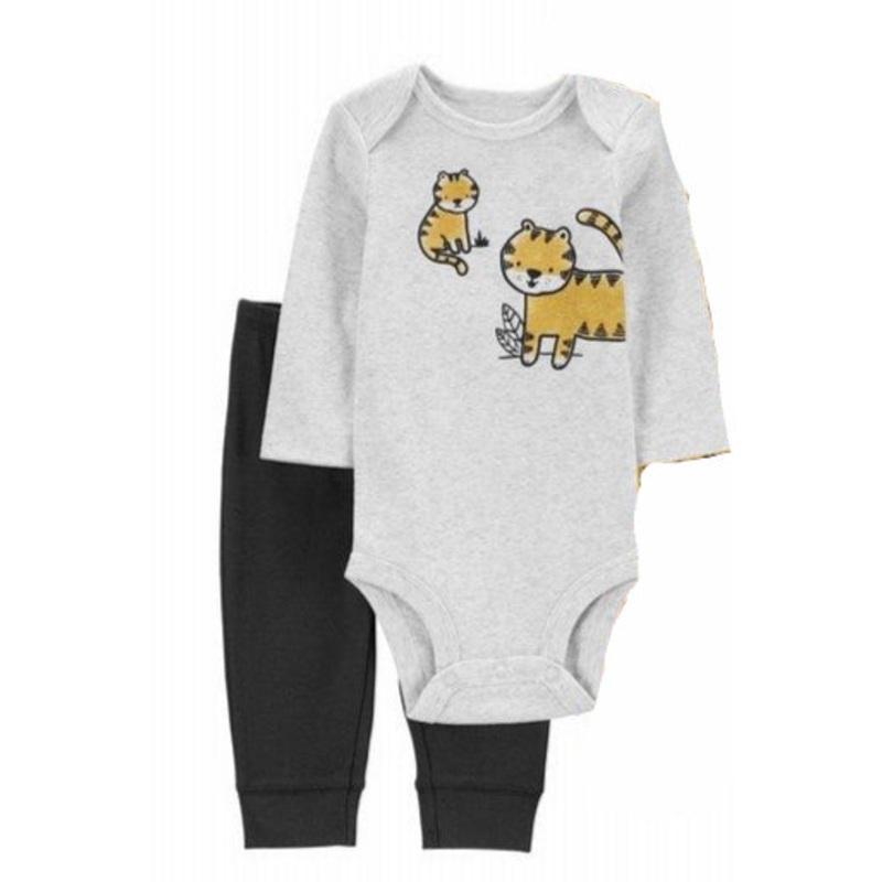 Carter’s Baby Boy’s Light Grey & Navy Cotton Set | Carter’s In Lebanon