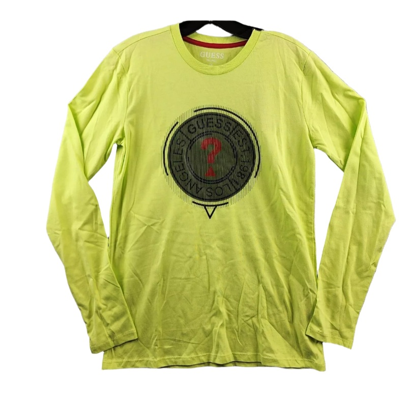 Guess Boy’s Lime Green Long-Sleeve Blouse | Guess In Lebanon