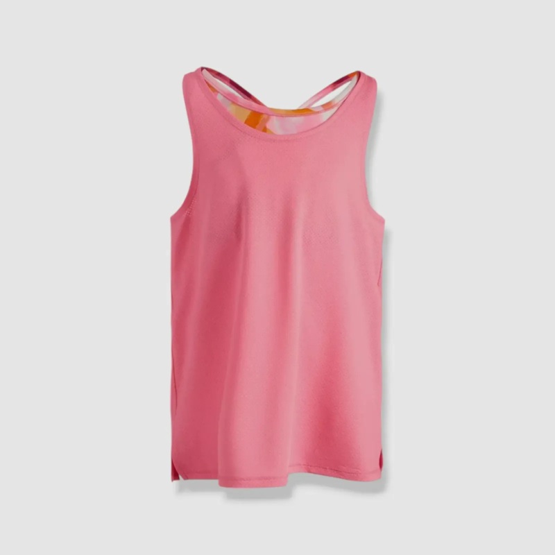 ID Ideology Girl’s Pink Floating Petals Layered Tank Top |ID Ideology In Lebanon