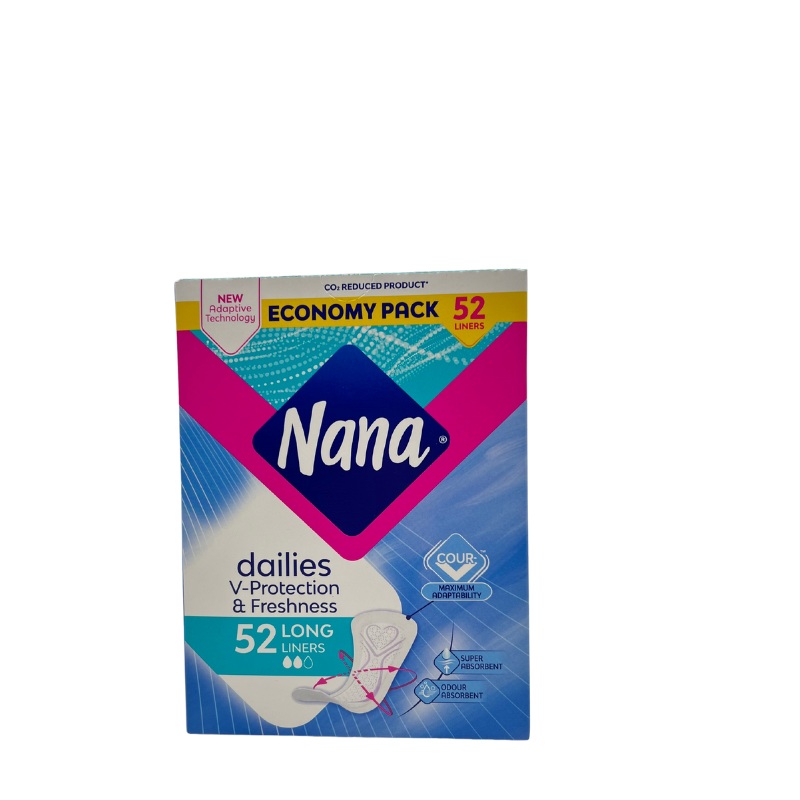 Nana Dailies V-Proection & Freshness Long Liners 52 Pads | Nana In Lebanon