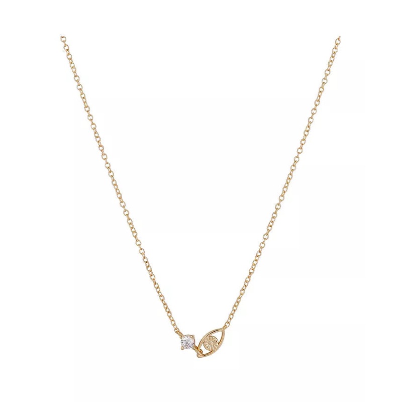 Unwritten Women’s Gold Flash-Plated Cubic Zirconia Evil Eye Pendant Necklace |Unwritten In Lebanon