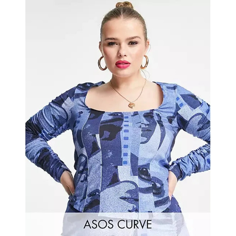 Asos Design Women’s Blue Blouse ANF731