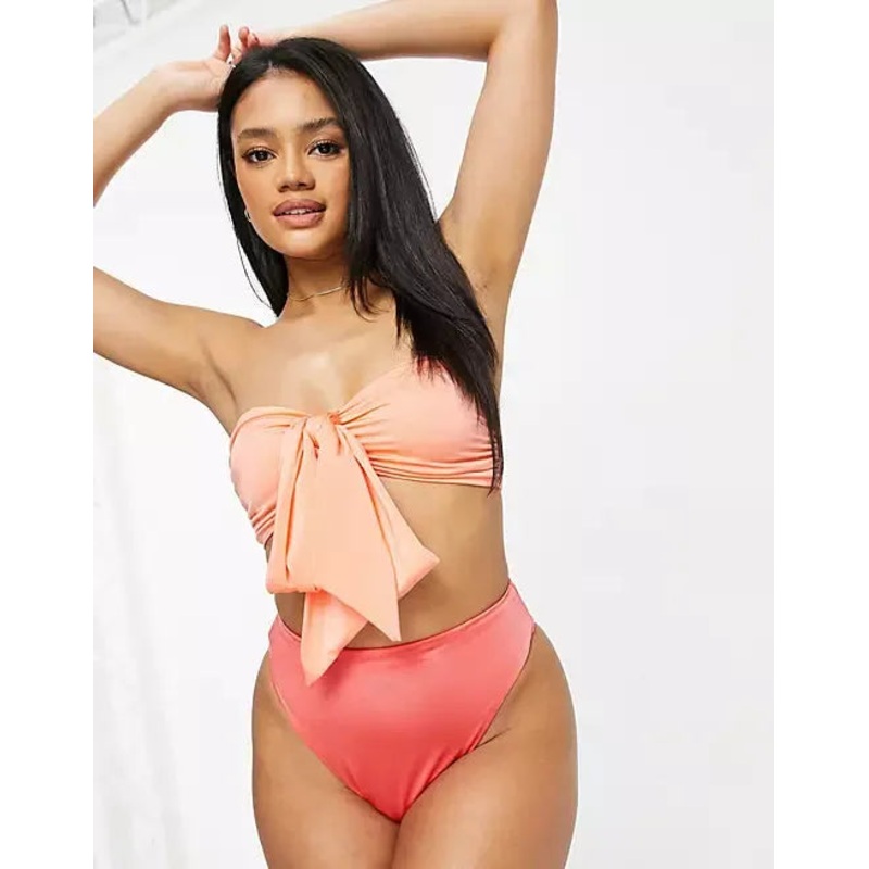Asos Design  Women’s Coral Bikini Top ANF1330