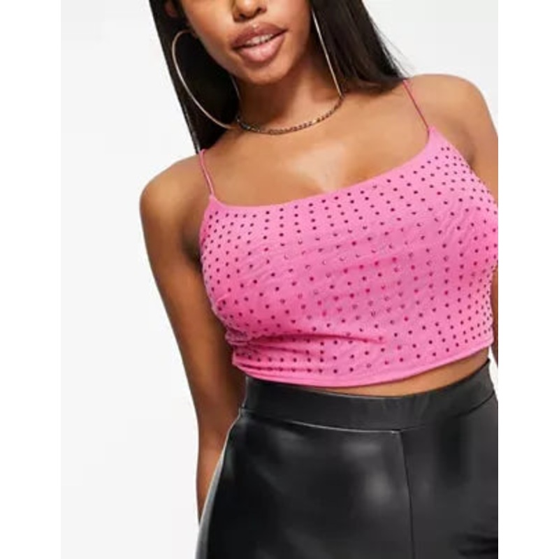 ASOS DESIGN Women’s Fuchsia Crop Top ANF2060