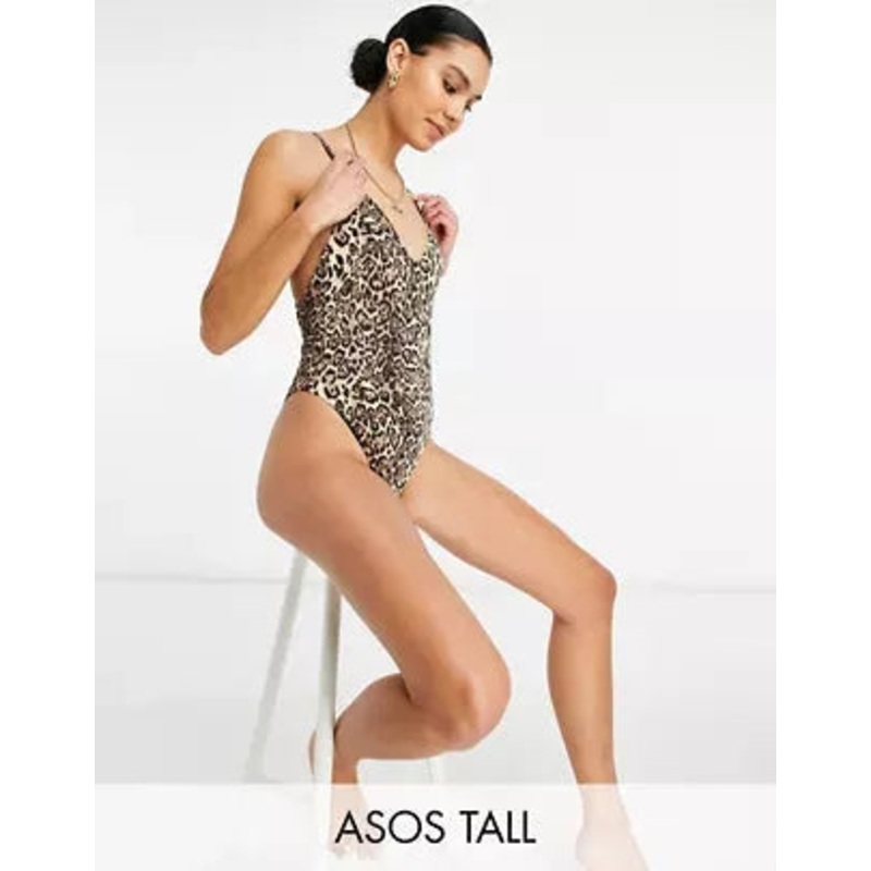 ASOS DESIGN Women’s Leopard Swimsuit ANF698
