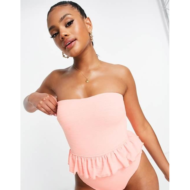Asos Design Women’s Light Orange Swimsuit ANF3201