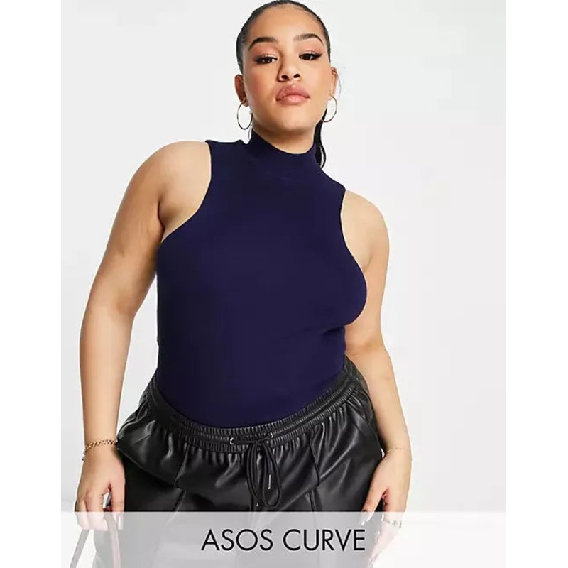 Asos Design Women’s Navy Blue Bodysuit ANF673