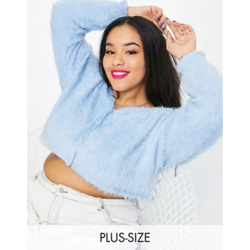 Collusion Women’s Blue Sweatshirt ANF729