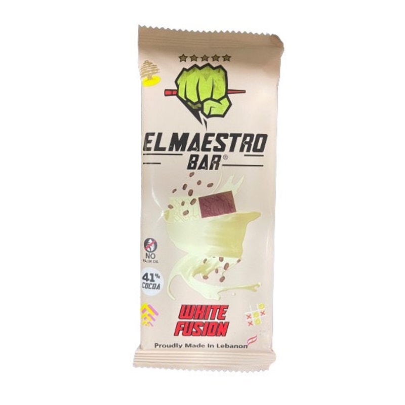 El Maestro White Fusion Chocolate Bar 60g | El Maestro In Lebanon