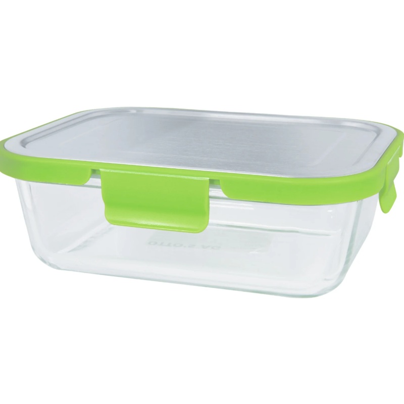 Cloc Green Glass Food Box With Metallic Lid 370ml | Cloc In Lebanon