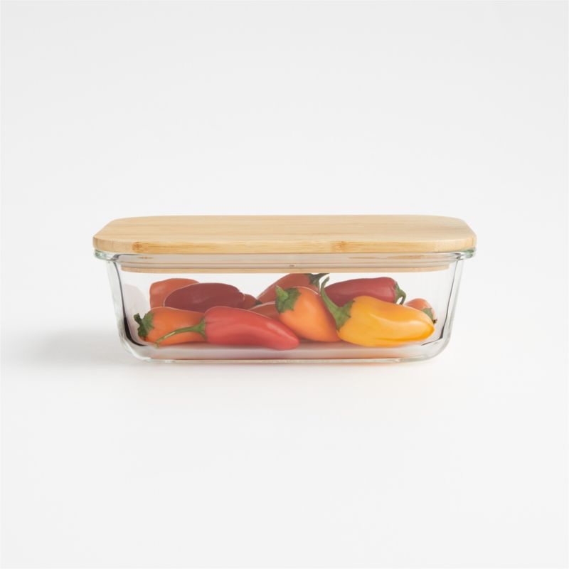 Dr Home Division Wooden Glass Food Storage 640ML  | Dr Home Division In Lebanon