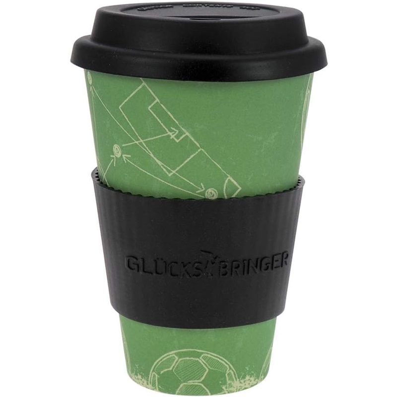 Ebos Black & Green Glucks Bringer Melamine Cup With Silicone Lid | Ebos In Lebanon