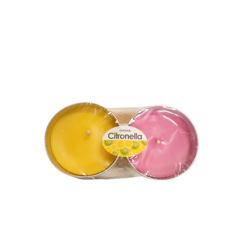 Citronella Yellow & Pink Cup Candles Set 2pcs | Citronella In Lebanon
