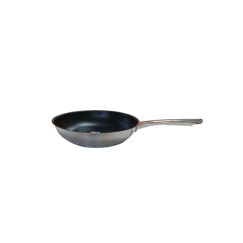 Vivess Brat-Pfanne Stainless Steel Frying Pan With Black Non-Stick Coating 24cm | Vivess In Lebanon