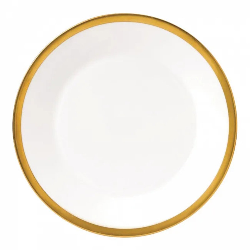 Hinox White & Gold Round Shape Dinner Plate U-10 1 PCx23cm | Hinox In Lebanon