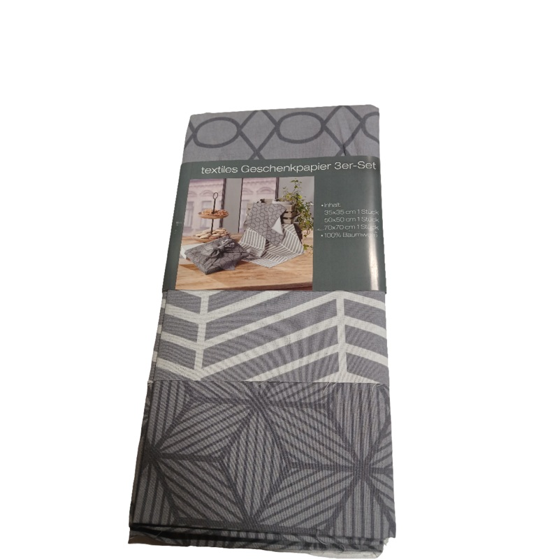 Oeko-Tex Gray Gift Wrap Set Of 3 | Oeko-Tex In Lebanon