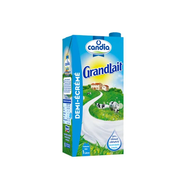 Candia Milk Grandlait Semi-Skimmed 1L | Candia In Lebanon