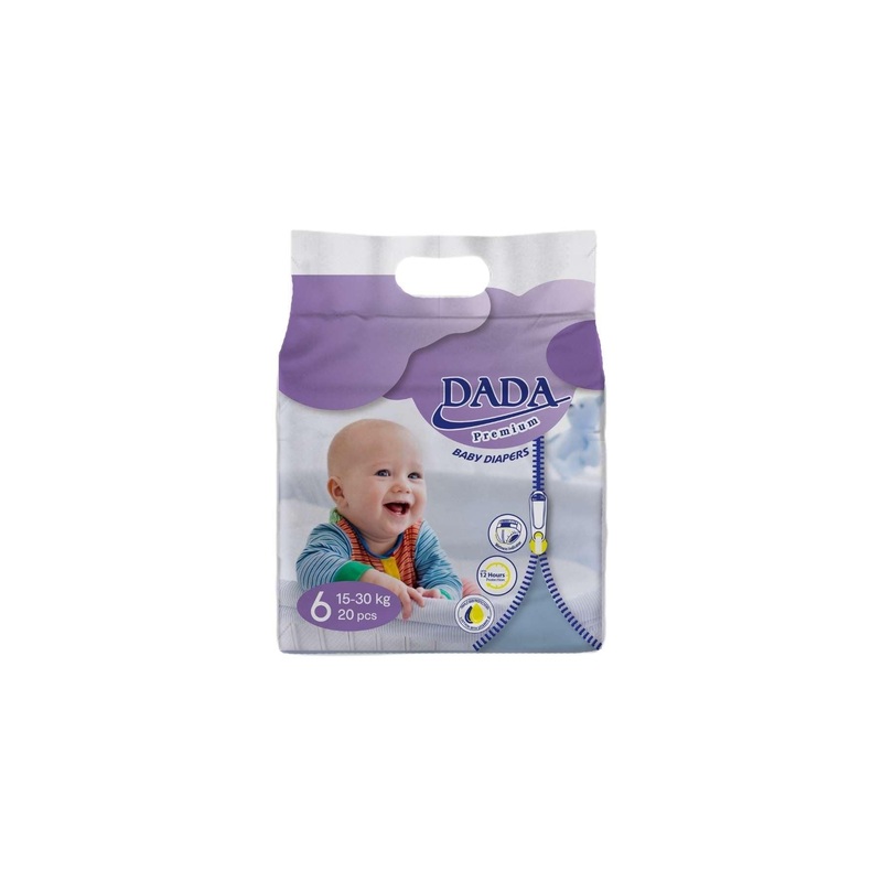 Dada Premium Baby Diapers Size 6  ( 15-30Kg)  (20 pcs)