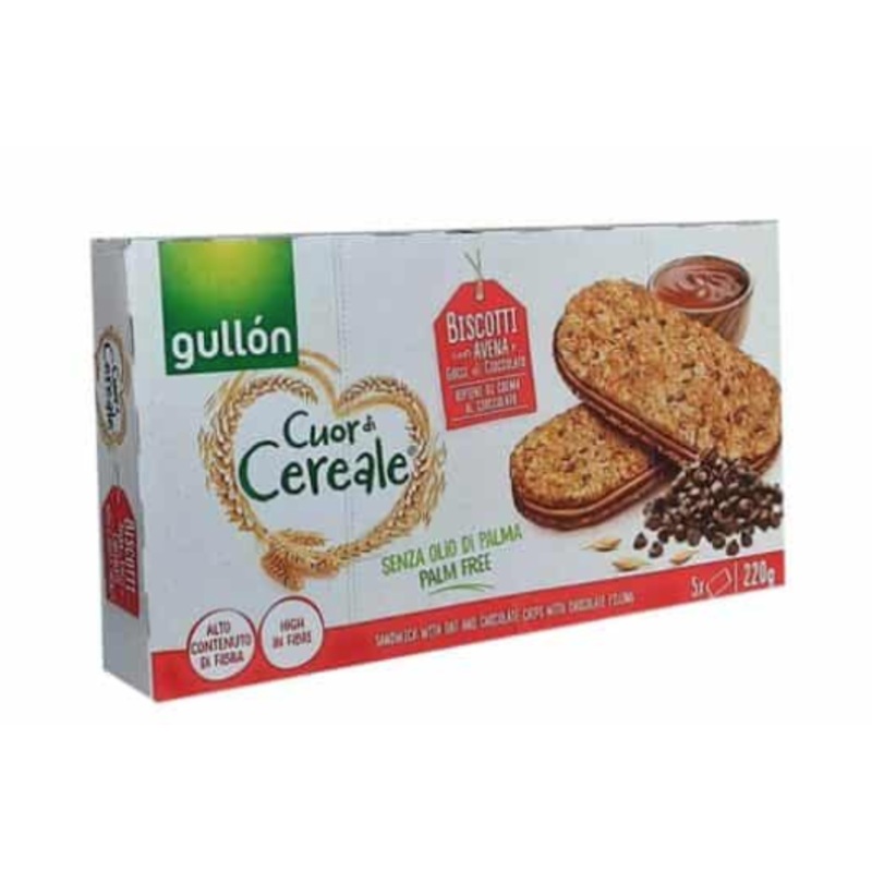 Gullon Cuor Di Cereale Sandwich With Oat And Chocolate Chips 220g| Gullon In Lebanon