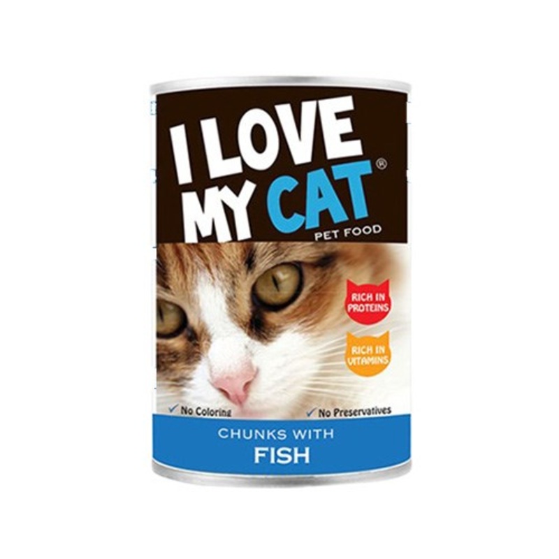 I Love My Cat Fish Chunks Cats Food 415g | I Love My Cat In Lebanon