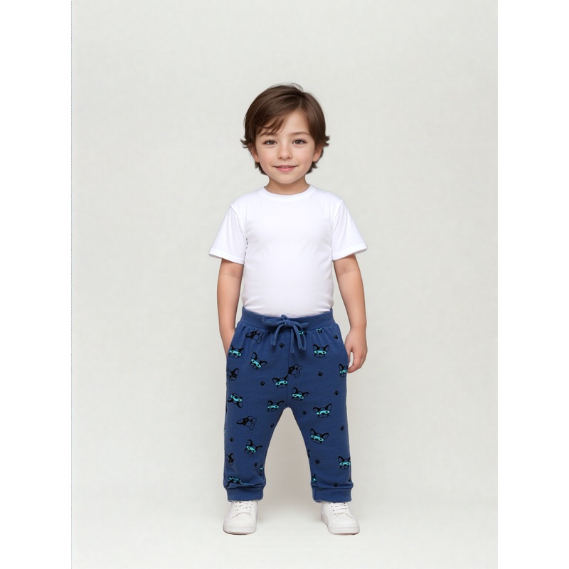 LFT Baby Boy’s Blue Printed Sweatpant  |LFT  in Lebanon