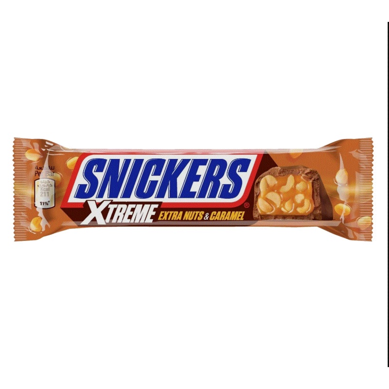 Snickers Xtreme Extra Nuts & Caramel Chocolate Bar 42g | Snickers In Lebanon