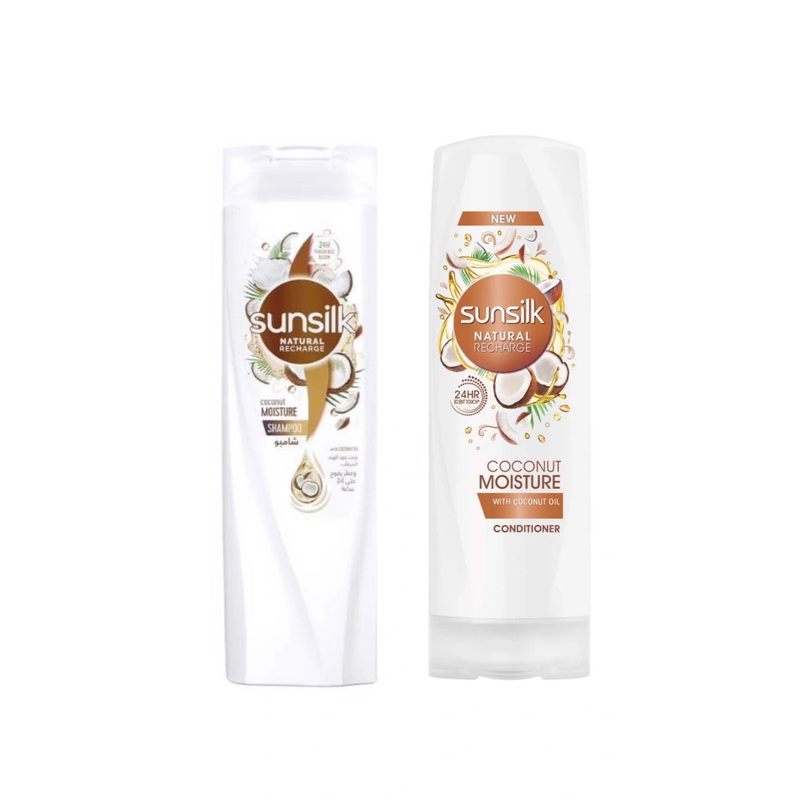 Sunsilk Natural Recharge Shampoo Coconut Moisture Shampoo 400ml+ Sunsilk Conditioner 320ml