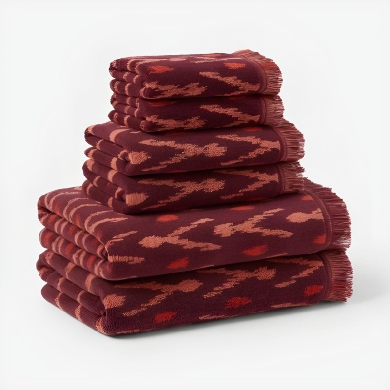 Threshold Deep Plum Bath Towels,6pcs Set | Threshold In Lebanon