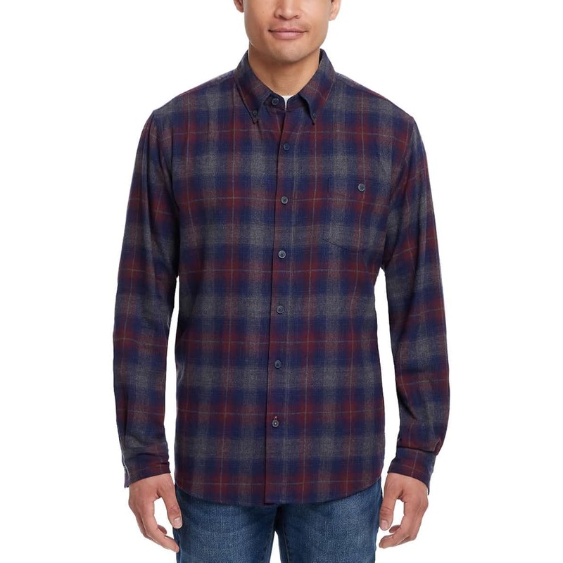 Weatherproof Men’s Multicolor Checkered Long Sleeve Shirt|Weatherproof In Lebanon