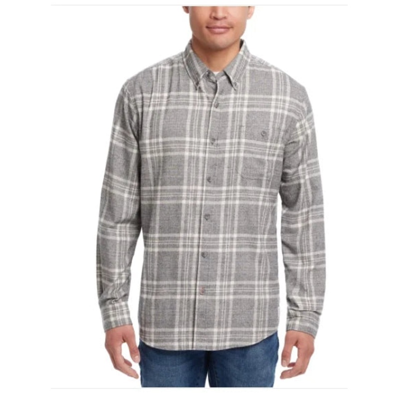 Weatherproof Vintage Mens Beige Flannel Shirt  | Weatherproof Vintage In Lebanon