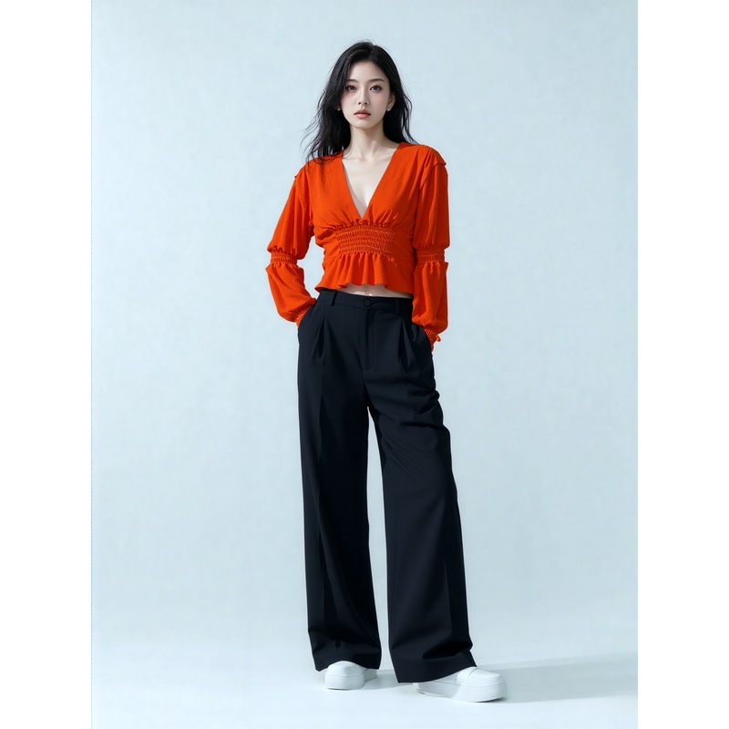 Zara Women’s Brick Long-Sleeve Blouse | Zara in Lebanon