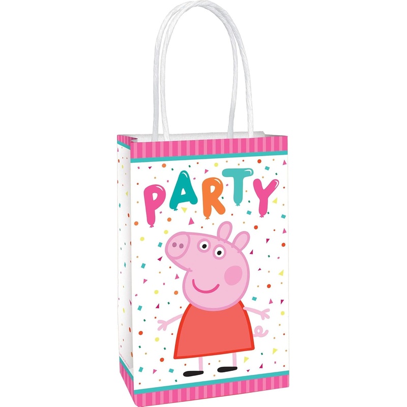 Amscan Peppa Pig Confetti Party Printed Paper Kraft Bags |Amscan In Lebanon