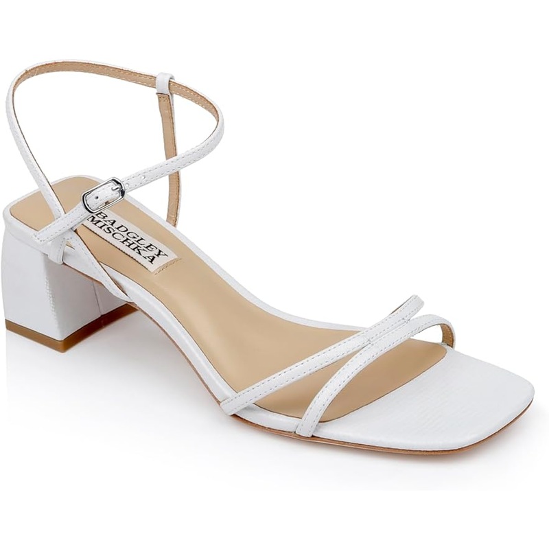 Badgley Mischka Women’s White Carlota Heeled Sandal | Badgley Mischka In Lebanon