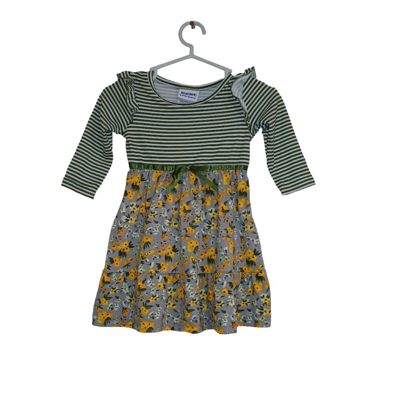 Blueberi Boulevard Baby Girl’s Multicolor Floral Printed Long Sleeve Dress |Blueberi Boulevard In Lebanon