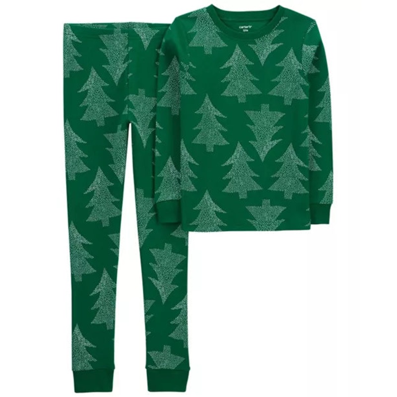 Carter’s Boy’s Green Cotton Christmas Tree Printed Pajama Set (2Pcs) | Carter’s In Lebanon