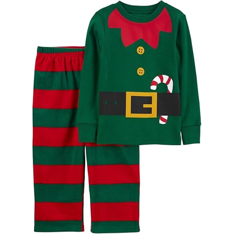 Carters Baby Boy’s Dark Green Christmas 2 Pc Fleece Pajama Set  |Carters In Lebanon
