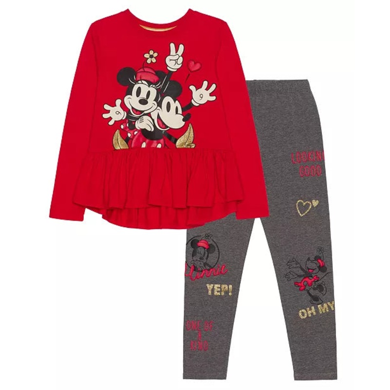 Disney Little Girl`s Red  Minnie Sweatshirt & Pant Minnie Set | Disney In Lebanon