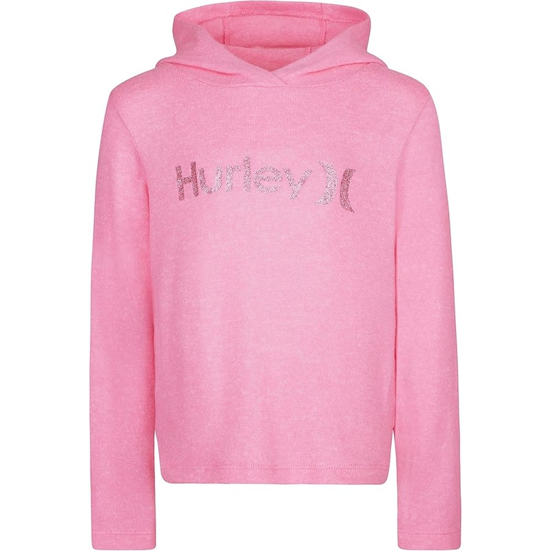 Hurley Girl’s Pink Logo Printed Long Sleeve Hoodie | Hurley In Lebanon