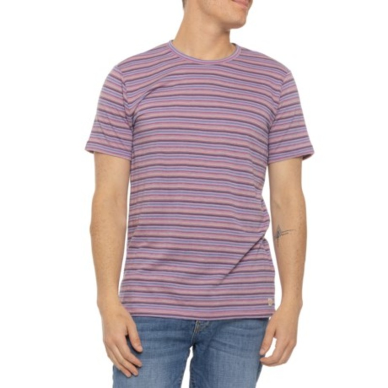 Marine Layer Men’s Purple Short Sleeve Striped T-Shirt | Marine Layer In Lebanon