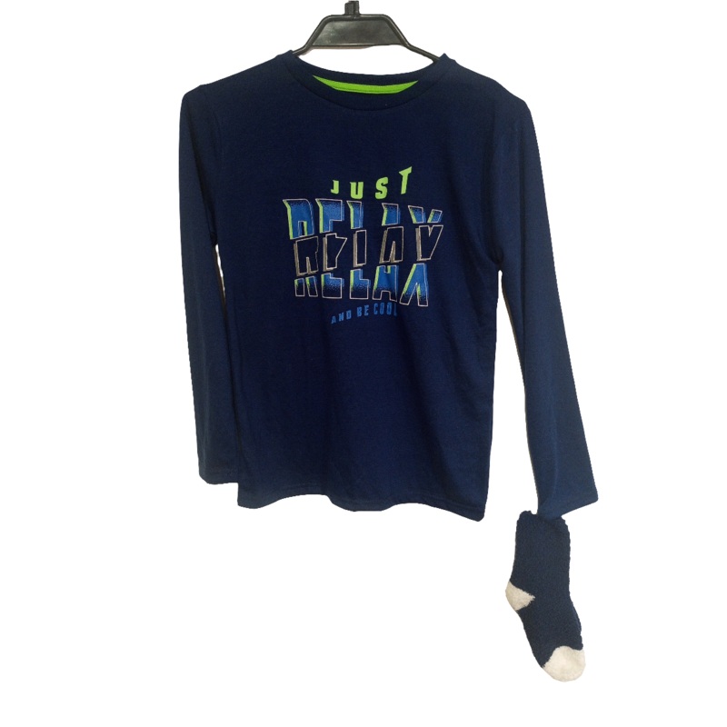 Max & Olivia Boy’s Navy 2PC Set Blouse with Socks | Max & Olivia In Lebanon
