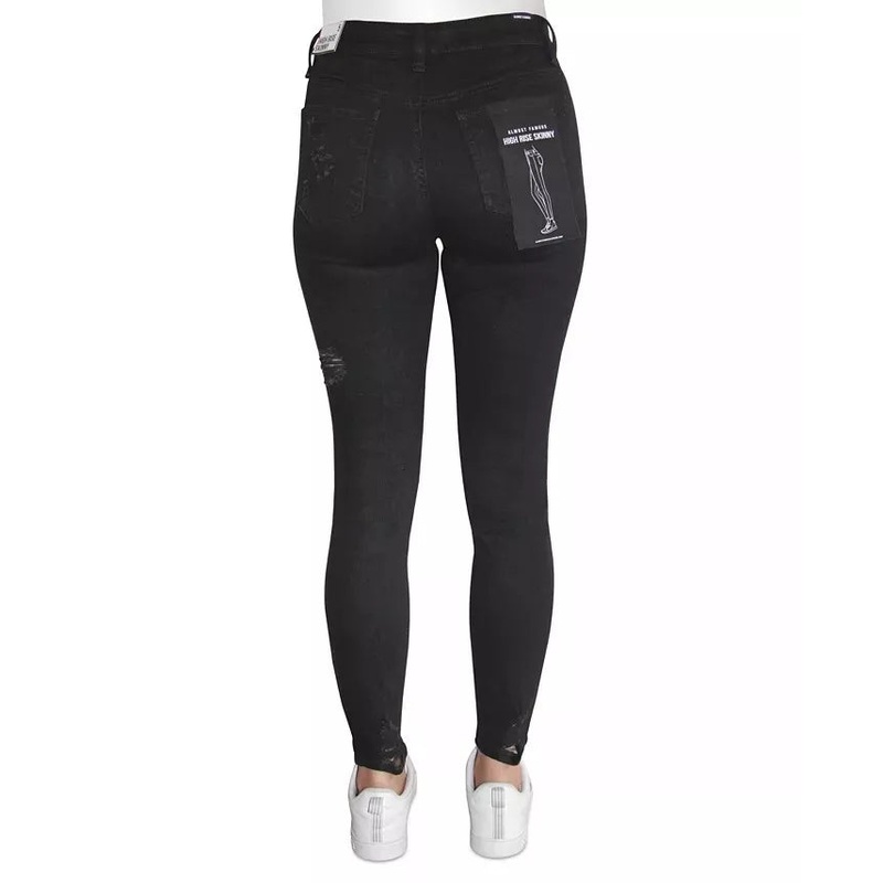 Almost Famous Women’s Black High-Rise Destructed Skinny Ankle Jeans | Almost Famous In Lebanon