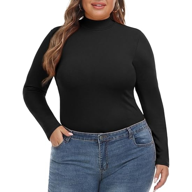Aveto Women’s Black Turtle Neck Long Sleeve Blouse | Aveto In Lebanon